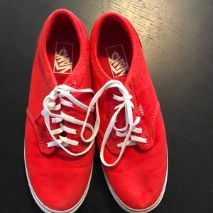 Vans, women’s size 9, Red/orange
